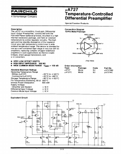 UA727 Datasheet PDF Fairchild Semiconductor