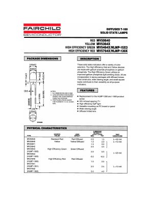 HLMP-130X Datasheet PDF Fairchild Semiconductor