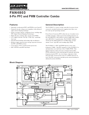 FAN4803CS2X_NA3C228 Datasheet PDF Fairchild Semiconductor