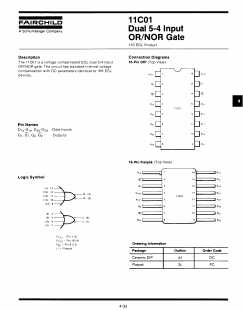 11C01 Datasheet PDF Fairchild Semiconductor