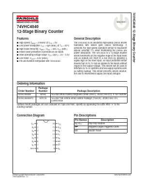 74VHC4040M Datasheet PDF Fairchild Semiconductor