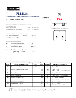 FLLD261 Datasheet PDF Fairchild Semiconductor