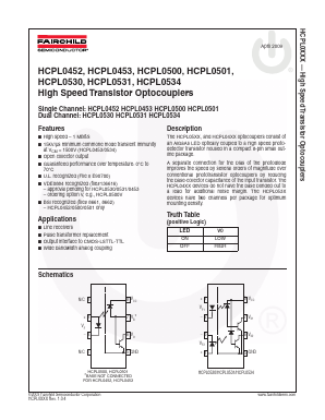 HCPL0531R2 Datasheet PDF Fairchild Semiconductor