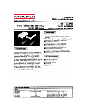 MAN3880A Datasheet PDF Fairchild Semiconductor
