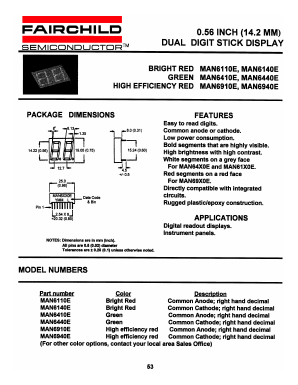 MAN6410E Datasheet PDF Fairchild Semiconductor