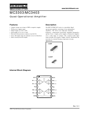 MC3303D Datasheet PDF Fairchild Semiconductor