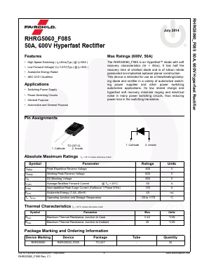 RHRG5060 Datasheet PDF Fairchild Semiconductor