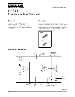 KA723_02 Datasheet PDF Fairchild Semiconductor