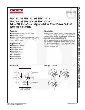 MOC3032SR2M Datasheet PDF Fairchild Semiconductor