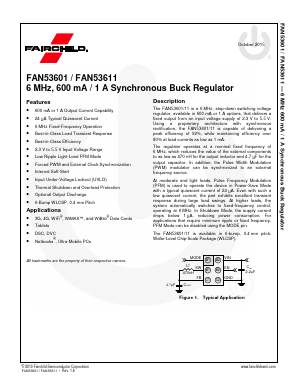 FAN53601 Datasheet PDF Fairchild Semiconductor