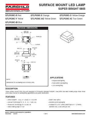 QTLP630CRTR Datasheet PDF Fairchild Semiconductor