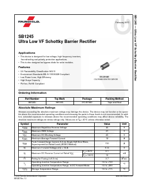 SB1245 Datasheet PDF Fairchild Semiconductor