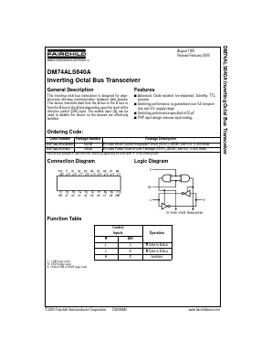 DM74ALS640 Datasheet PDF Fairchild Semiconductor