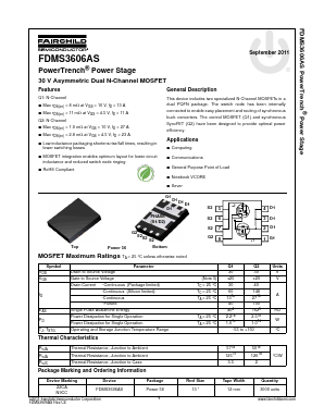 FDMS3606AS Datasheet PDF Fairchild Semiconductor