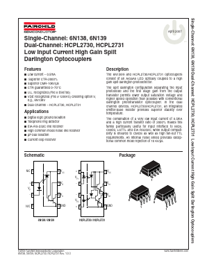 6N138V Datasheet PDF Fairchild Semiconductor