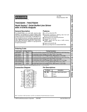 74ACTQ244QSC Datasheet PDF Fairchild Semiconductor