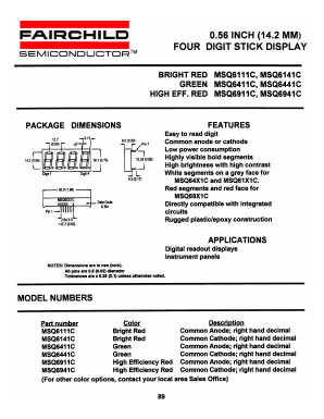 MSQ6111 Datasheet PDF Fairchild Semiconductor