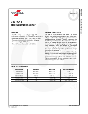 74VHC14MTC Datasheet PDF Fairchild Semiconductor