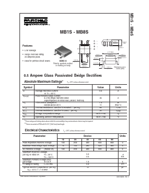 MB2S_99 Datasheet PDF Fairchild Semiconductor