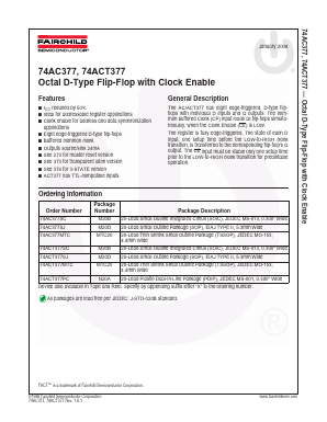 74AC377SJX Datasheet PDF Fairchild Semiconductor