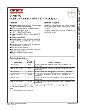 74ABT573 Datasheet PDF Fairchild Semiconductor