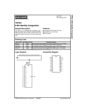 74F521CW Datasheet PDF Fairchild Semiconductor