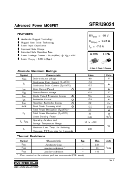 SFS9520 Datasheet PDF Fairchild Semiconductor