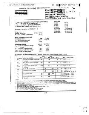 PN4249 Datasheet PDF Fairchild Semiconductor