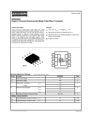 NDS9400A Datasheet PDF Fairchild Semiconductor