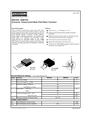 NDB7052 Datasheet PDF Fairchild Semiconductor