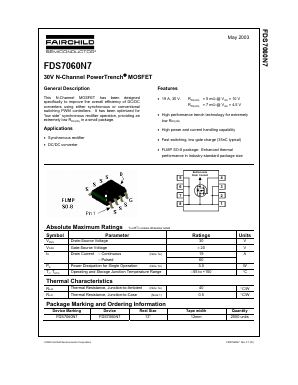 FDS7060N7 Datasheet PDF Fairchild Semiconductor