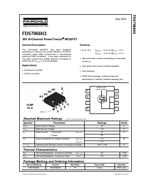 FDS7066N3 Datasheet PDF Fairchild Semiconductor