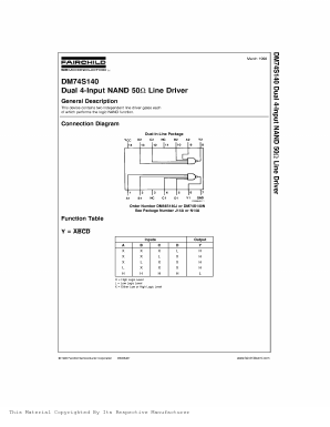 74S140 Datasheet PDF Fairchild Semiconductor