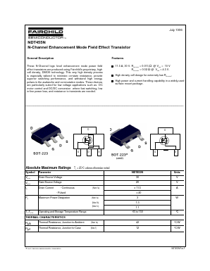 NDT455N Datasheet PDF Fairchild Semiconductor