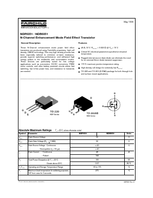 NDB6051 Datasheet PDF Fairchild Semiconductor