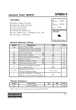 SFM9014 Datasheet PDF Fairchild Semiconductor