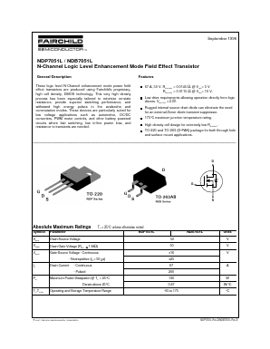 NDB7051L Datasheet PDF Fairchild Semiconductor