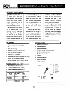 LP2950ACT Datasheet PDF First Components International