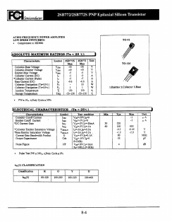 B772 Datasheet PDF First Components International