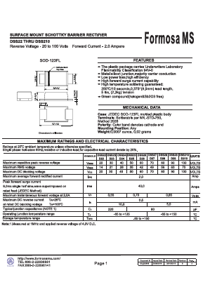 DSS26 Datasheet PDF Formosa Technology