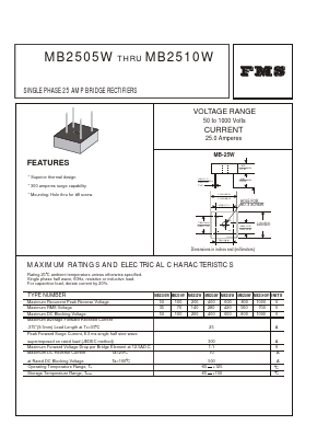 MB252W Datasheet PDF Formosa Technology