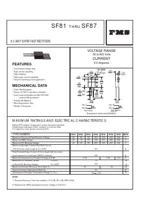 SF85R Datasheet PDF Formosa Technology