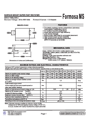ES1A Datasheet PDF Formosa Technology