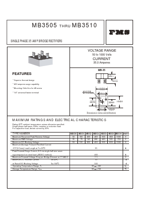 MB354 Datasheet PDF Formosa Technology