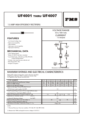 UF4003 Datasheet PDF Formosa Technology