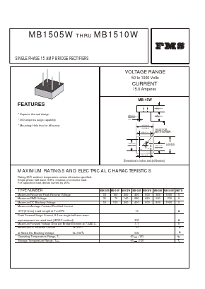 MB1505W Datasheet PDF Formosa Technology