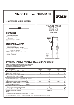 1N5819L Datasheet PDF Formosa Technology
