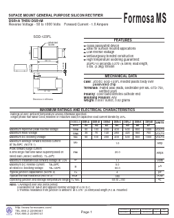 DSR1M Datasheet PDF Formosa Technology