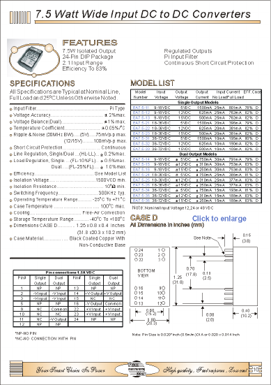 EA7.5-11 Datasheet PDF Fran Mar International
