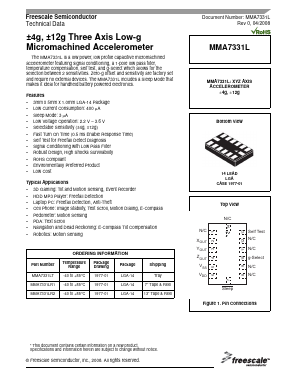MMA7331LR1 Datasheet PDF Freescale Semiconductor